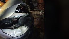 نابلس:مستوطنون يحرقون مركبة ويخطون شعارات عنصرية في عصيرة القبلية