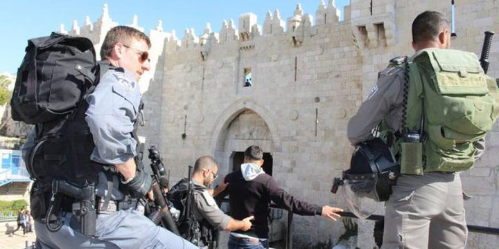 القدس: قوات الاحتلال تعتقل شابا وثلاث فتيات قرب باب العامود