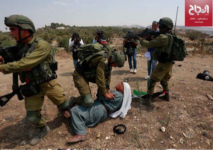 قوات الاحتلال تعتدي على مسنا خلال مظاهرة ضد الاستيطان جنوب طولكرم