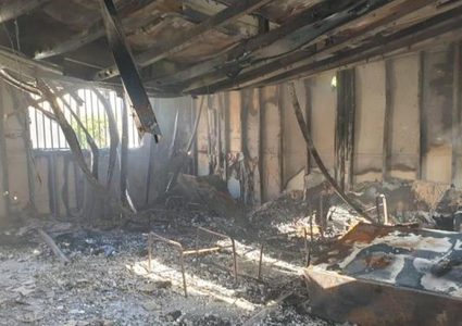 إحراق روضة النرجس في قرية حورة بمنطقة النقب