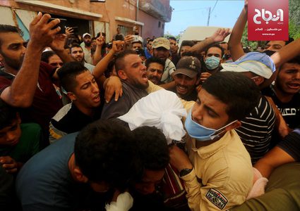 تشييع جثامين أطفال عائلة الحزين بمخيم النصيرات