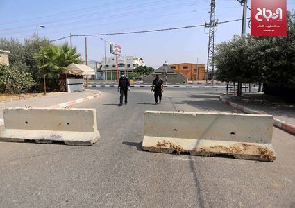 جانب من الاجراءات لمنع تفشي فيروس كورونا في قطاع غزة