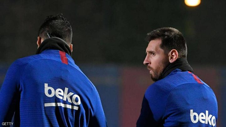 عودة النجم الأرجنتيني ميسي للتدريبات مع فريقه برشلونة