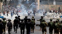 اندلاع مواجهات مع الاحتلال في منطقة باب الزاوية وسط الخليل