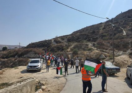 الاحتلال يطلق قنابل الغاز على المشاركين بفعالية وطنية جنوب نابلس