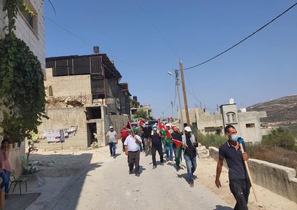 الاحتلال يطلق قنابل الغاز على المشاركين بفعالية وطنية جنوب نابلس