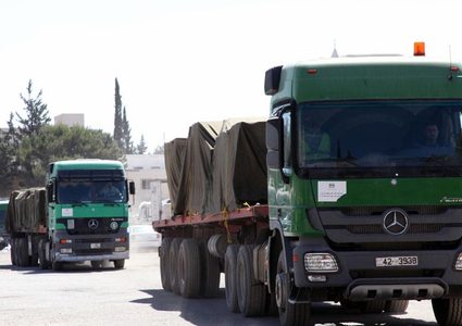 تسيير قافلة مساعدات طبية من الأردن إلى فلسطين
