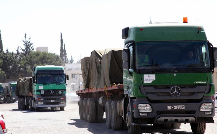 تسيير قافلة مساعدات طبية من الأردن إلى فلسطين