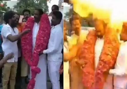 شاهد لحظة وقوع انفجار في عيد ميلاد رئيس الوزراء الهندي