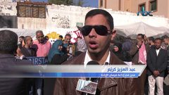 موظفو إذاعة فرسان الإرادة في غزة ينظمون وقفة أمام مقر الأونروا