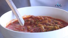 شاهد طريقة عمل الفاصوليا الخضراء في المطبخ الفلسطيني