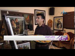 بين الرسم والموسيقي...يجسد العوضي لوحاته الفنية