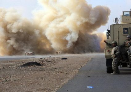 استهداف رتل ينقل معدات لقوات التحالف الدولي المنسحبة في العراق