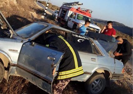 إصابة 4 مواطنين في حادث سير قرب يعبد