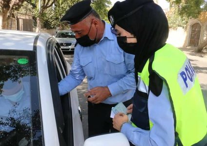 الشرطة النسائية الفلسطينية أثناء العمل الميداني