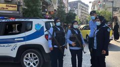 الشرطة النسائية الفلسطينية أثناء العمل الميداني