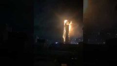 حريق ضخم في ناطحة سحاب في كوريا الجنوبية