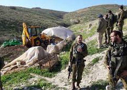 الاحتلال يهدم خيمة سكنية بالاغوار الشمالية