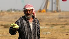 مزارعون من قطاع غزة يعملون في حقولهم وسط تواجد لجرافات الاحتلال