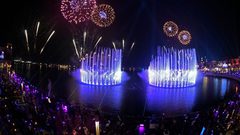 نافورة النخلة تدخل موسوعة جينيس كأكبر نافورة في العالم