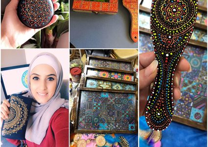 شيرين حبيبه خريجة من جامعة النجاح تبدع في فن الماندالا