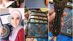 شيرين حبيبه خريجة من جامعة النجاح تبدع في فن الماندالا