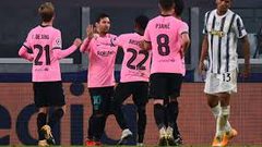 ثنائية ديمبلي وميسي تقود برشلونة للفوز على يوفنتوس