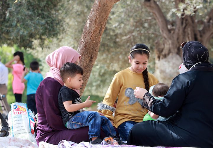 الفلسطينيون يحيون ذكرى المولد النبوي في المسجد الأقصى ، في البلدة القديمة بالقدس