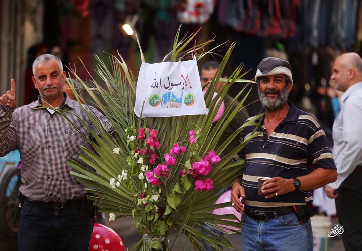 اجواء الاحتفال بالمولد النبوي في مدينة نابلس