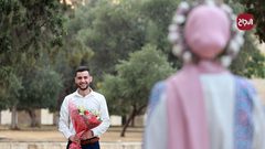 شاب وفتاة يعقدان قرانهما في رحاب المسجد الأقصى
تصوير : أمير عبد ربه