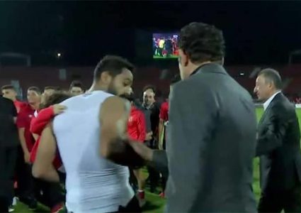 سبب اشتباك كهربا ومحمد فضل في ليلة تتويج الأهلي المصري