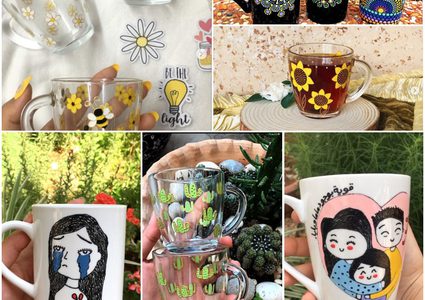 طالبة في جامعة النجاح تبدع بالرسم على الأكواب الزجاجية