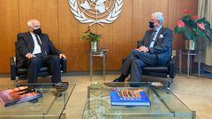 منصور يبحث مع رئيس الجمعية العامة للأمم المتحدة آخر التطورات