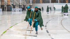 أمطار شديدة في الحرم المكي