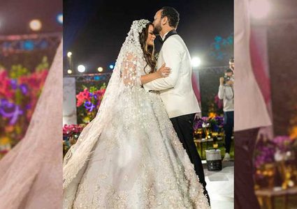 الصور الأولى من حفل زفاف هنادي مهنا وأحمد خالد صالح