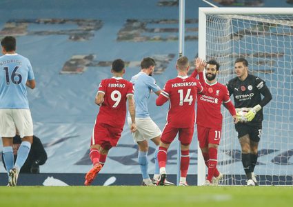 صلاح يتصدر قائمة هدافين الدوري الانجليزي بعد هدفه ضد السيتي