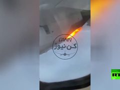 اندلاع حريق في محرك طائرة إيرانية