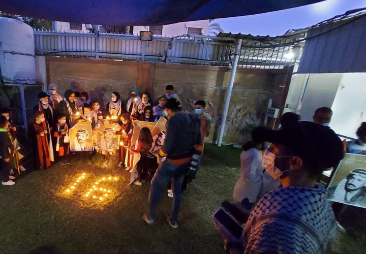 أشبال وزهرات فتح في غزة يوقدون الشموع في ذكرى استشهاد أبو عمار