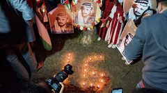 أشبال وزهرات فتح يوقدون الشموع في ذكرى استشهاد أبو عمار