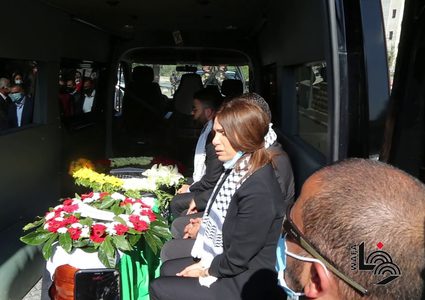 وداع الراحل صائب عريقات أمام مقر منظمة التحرير برام الله