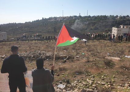 مظاهرة في البيرة تندد زيارة بومبيو لمستوطنة "بساغوت"