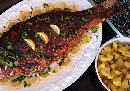 سمك مشوي بالفرن