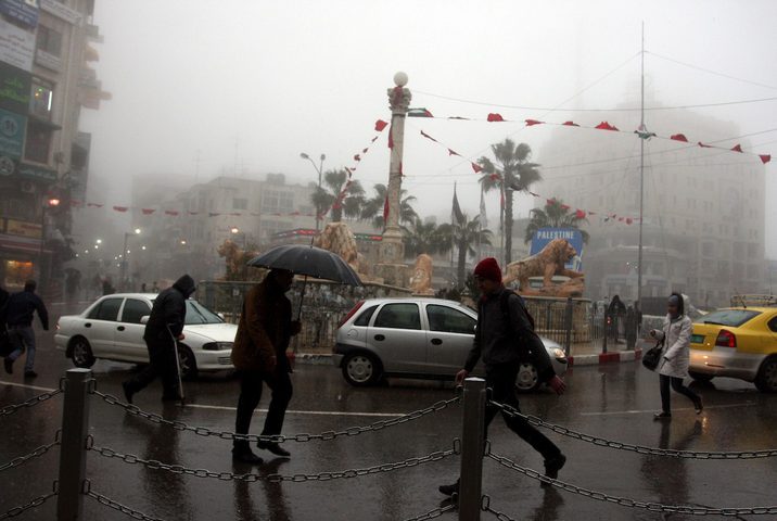 طقس فلسطين يرصد آخر تطورات المنخفض الجوي