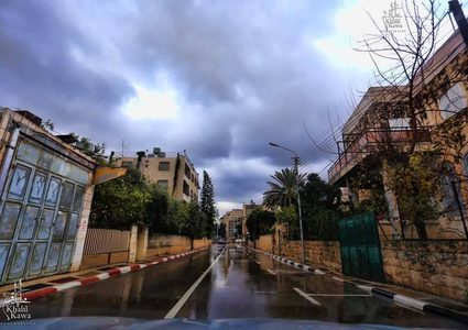 الأجواء الماطرة في مدينة نابلس