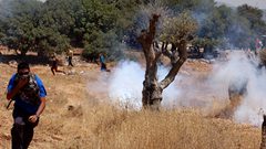 إصابات بالرصاص المطاطي وبالاختناق شرق رام الله