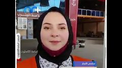 سلمى النجار أول فتاة في قطاع غزة تعمل موظفة في محطة وقود