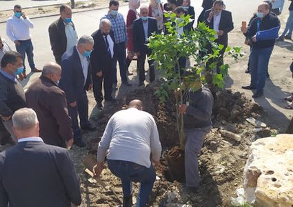 فعالية لزراعة أشجار في محيط المدارس غرب طولكرم