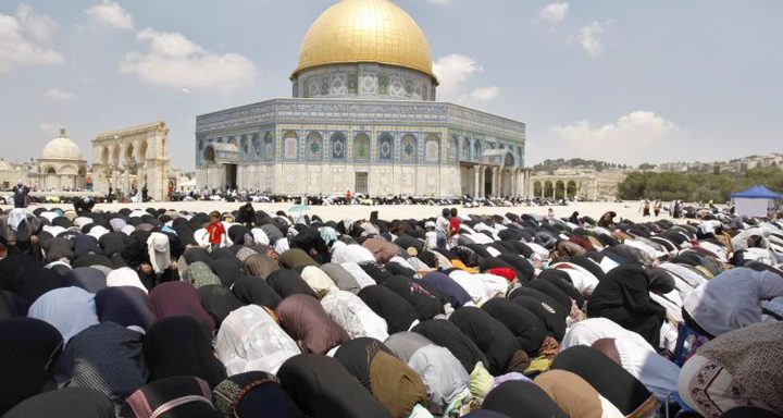 15 ألف مصل يؤدون صلاة الجمعة في المسجد الأقصى