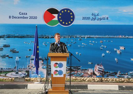 وفد الاتحاد الأوروبي يطلع على الأوضاع الصعبة في غزة