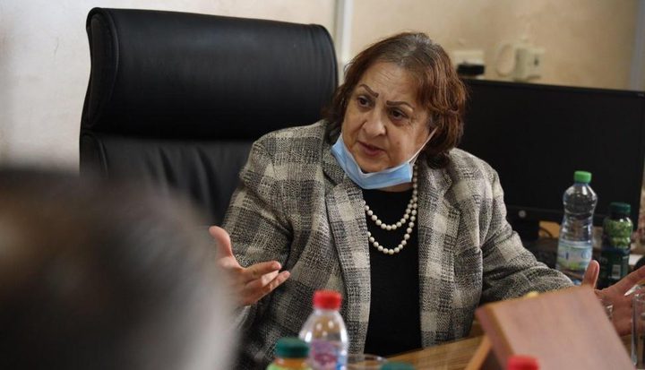 وزيرة الصحة: الوضع الوبائي في فلسطين يتجه نحو اللون الأحمر